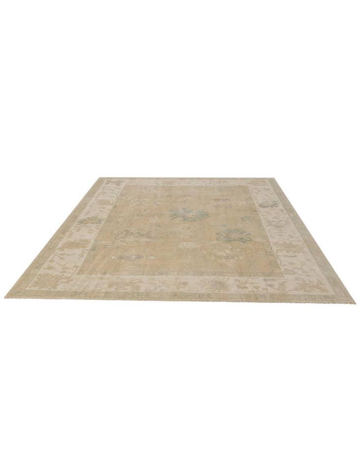 Detail image of 8' 5 x 9' 6 Hand Knotted Oushak Wool Rug