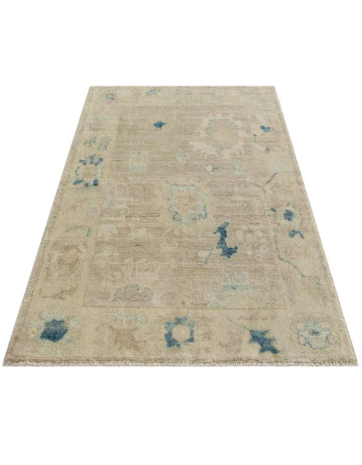 2' 11 x 5' 1 Hand Knotted Oushak Wool Rug
