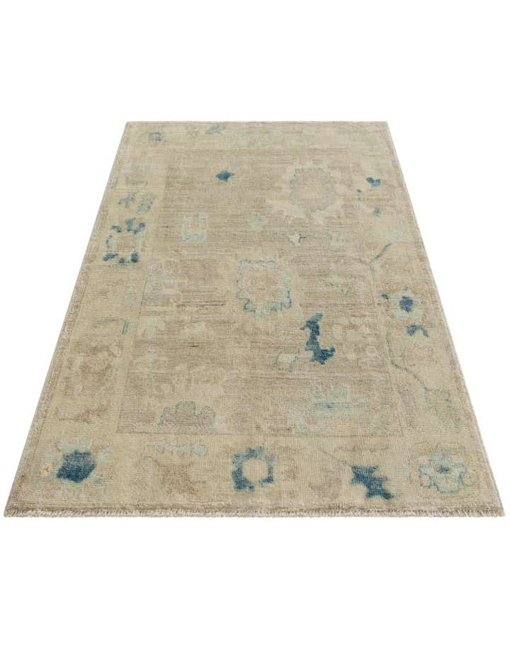 2' 11 x 5' 1 Hand Knotted Oushak Wool Rug