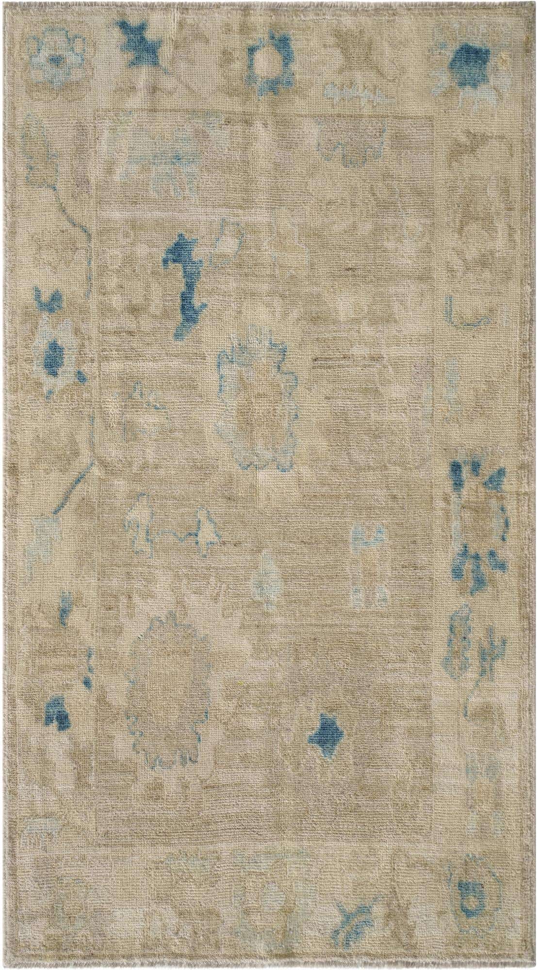 2' 11 x 5' 1 Hand Knotted Oushak Wool Rug