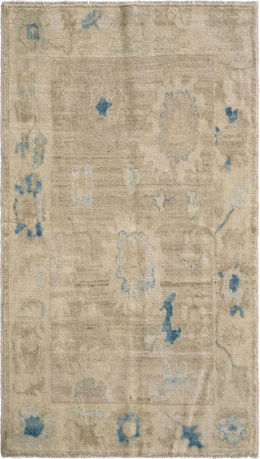 Detail image of 2' 11 x 5' 1 Hand Knotted Oushak Wool Rug