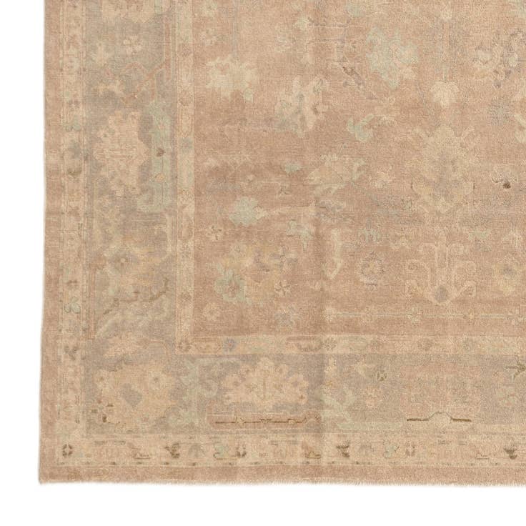 Detail image of 8' 2 x 9' 10 Hand Knotted Oushak Wool Rug