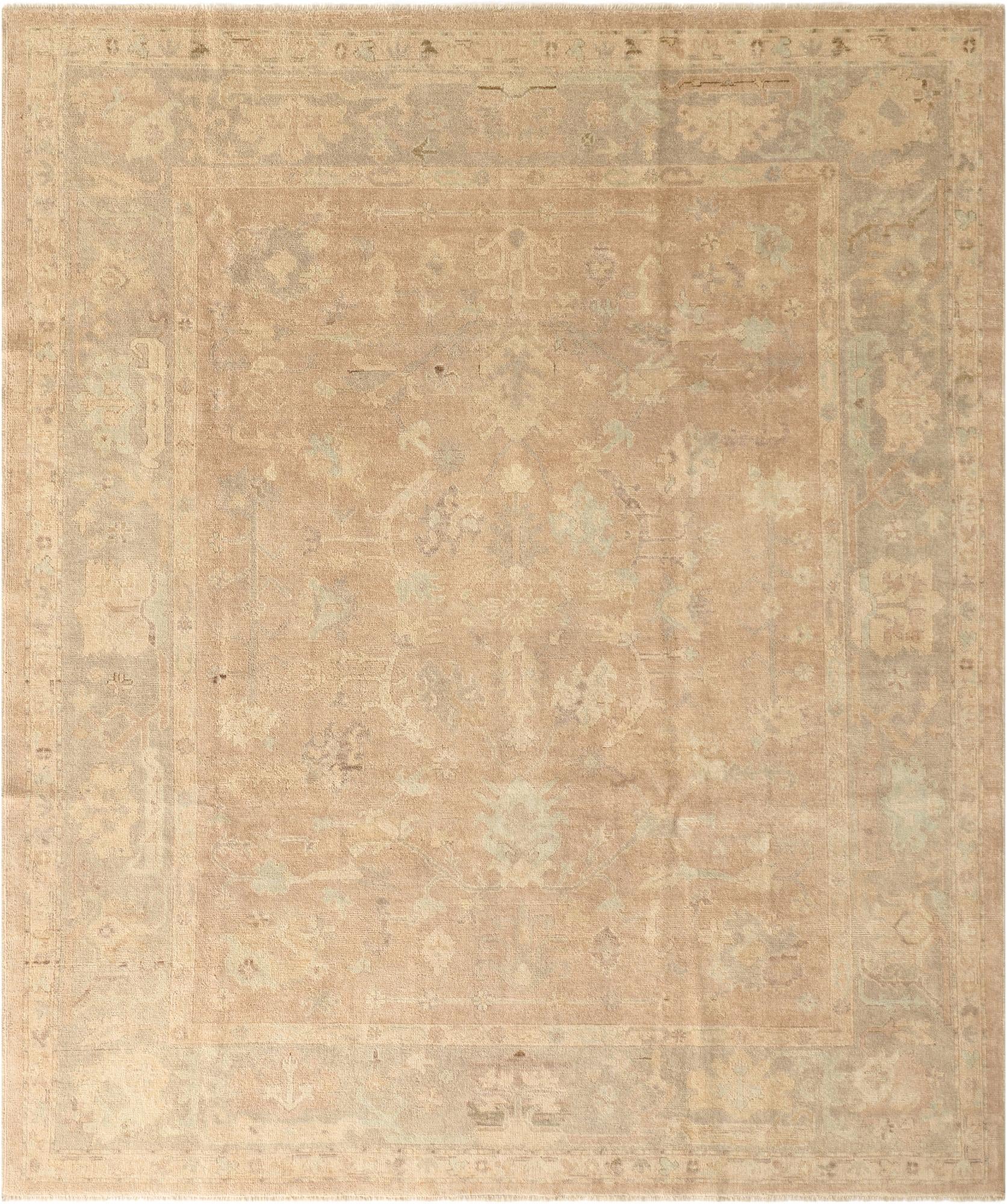 8' 2 x 9' 10  Hand Knotted Oushak Wool Rug