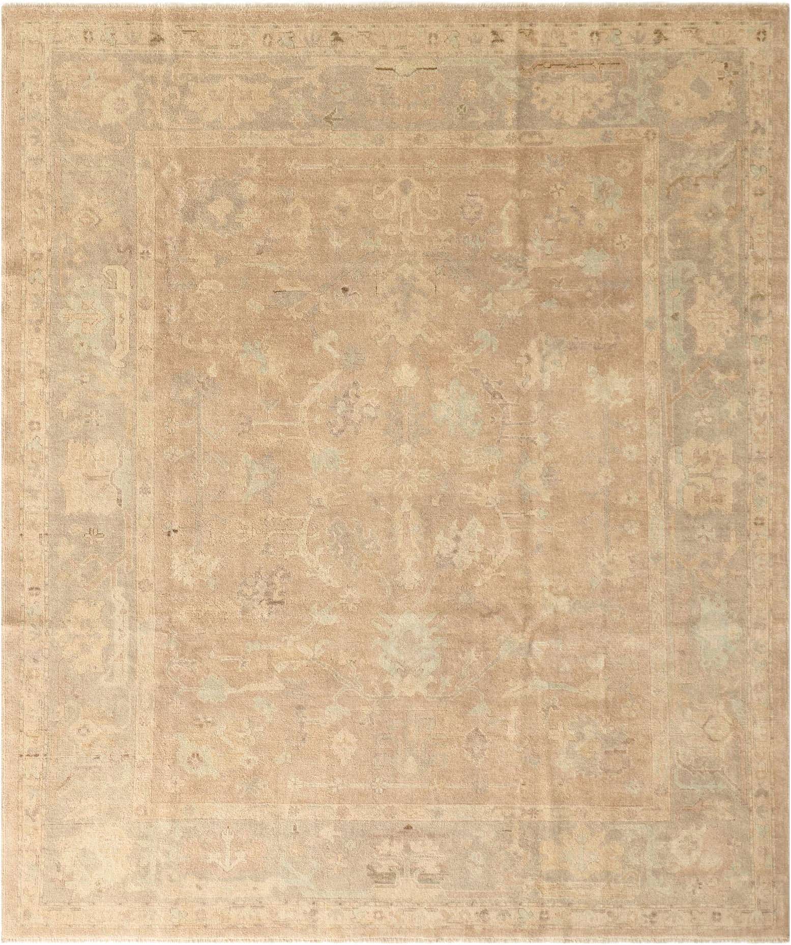 8' 2 x 9' 10 Hand Knotted Oushak Wool Rug