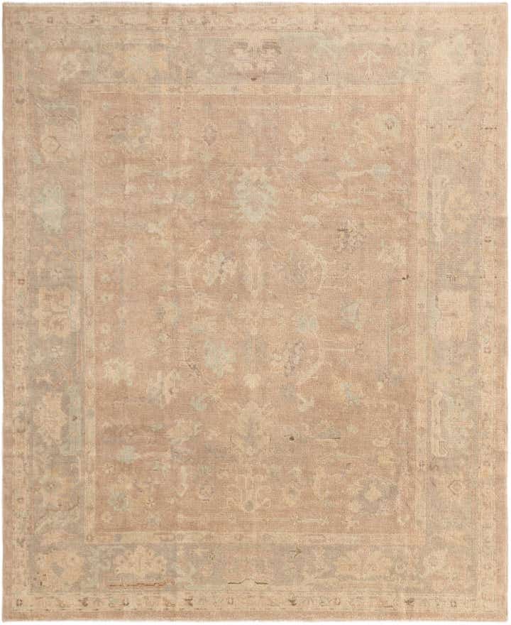 8' 2 x 9' 10 Hand Knotted Oushak Wool Rug