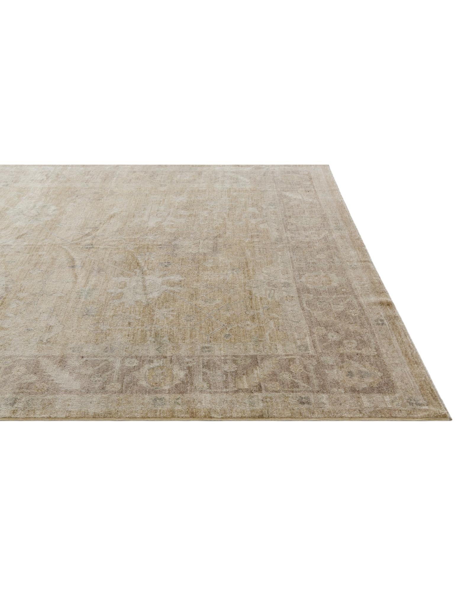 8' 11 x 11' 9 Hand Knotted Oushak Wool Rug