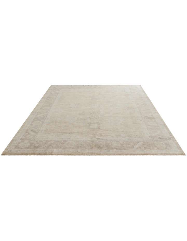 8' 11 x 11' 9 Hand Knotted Oushak Wool Rug
