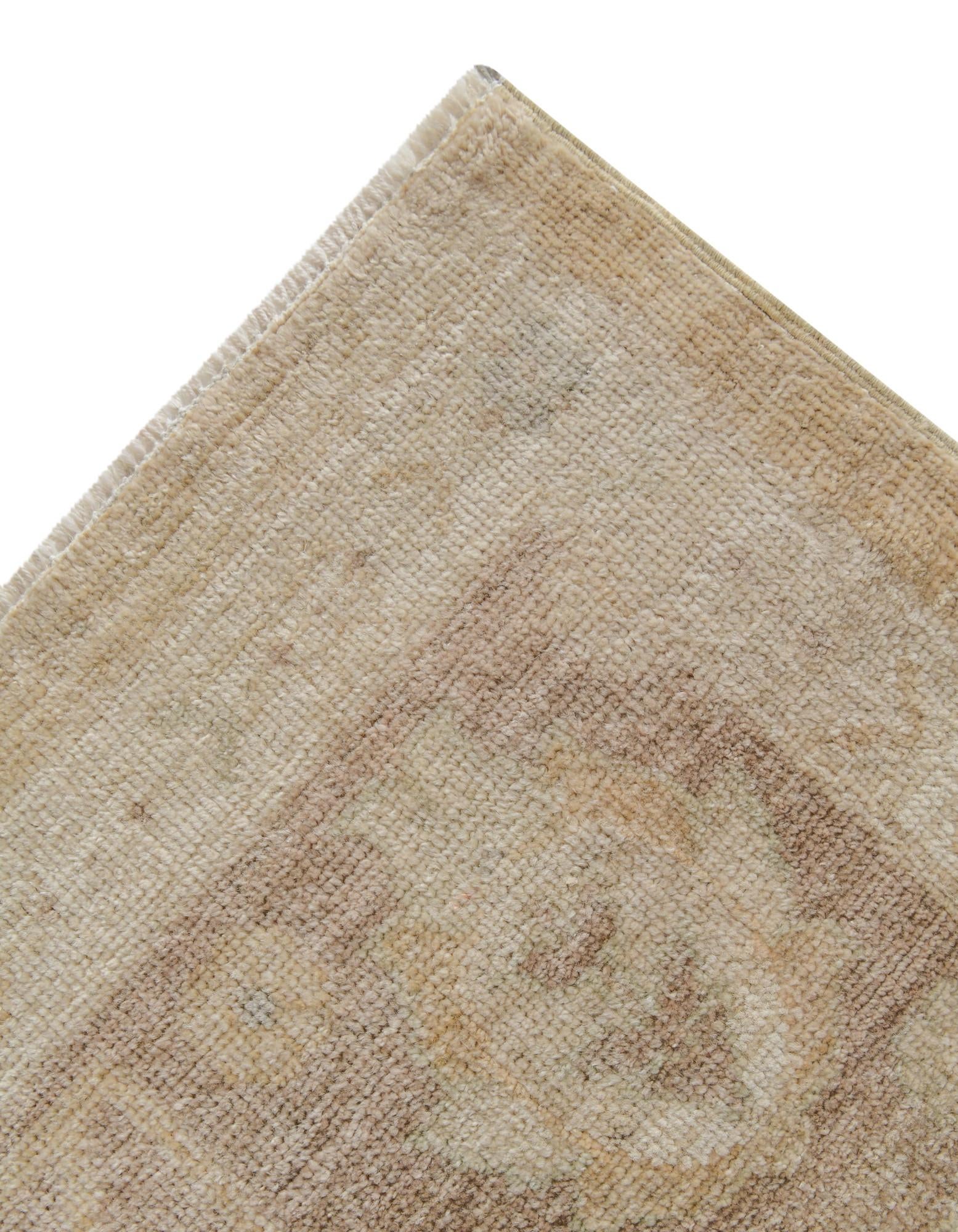 8' 11 x 11' 9 Hand Knotted Oushak Wool Rug