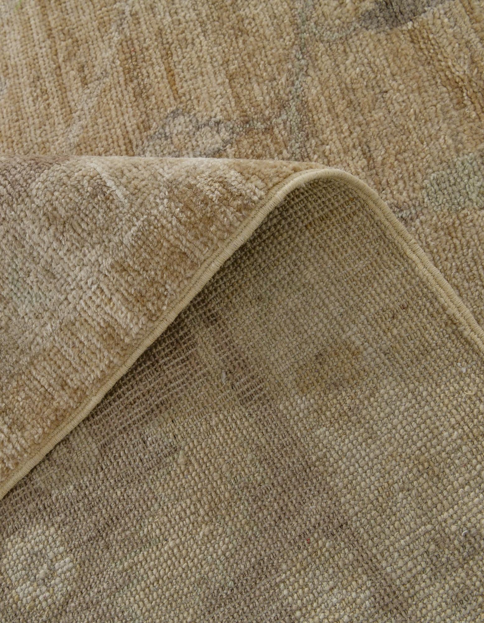8' 11 x 11' 9 Hand Knotted Oushak Wool Rug