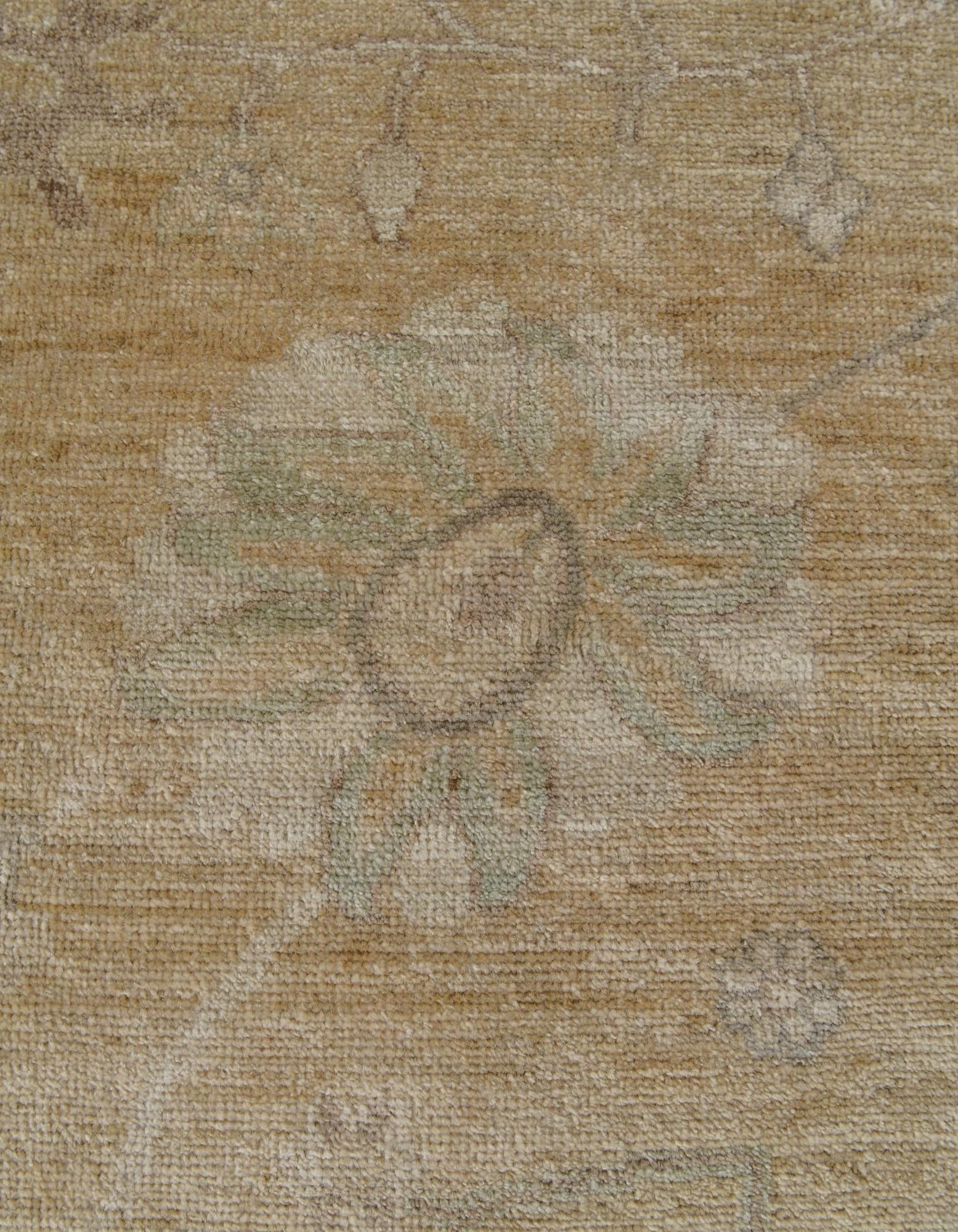 8' 11 x 11' 9 Hand Knotted Oushak Wool Rug