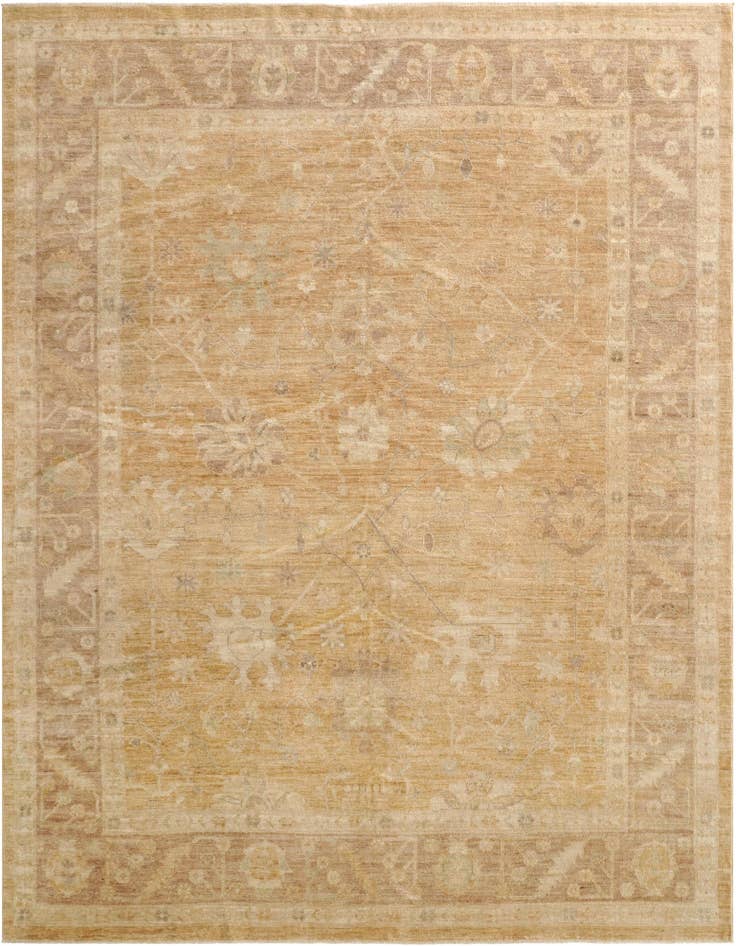 Detail image of 8' 11 x 11' 9 Hand Knotted Oushak Wool Rug