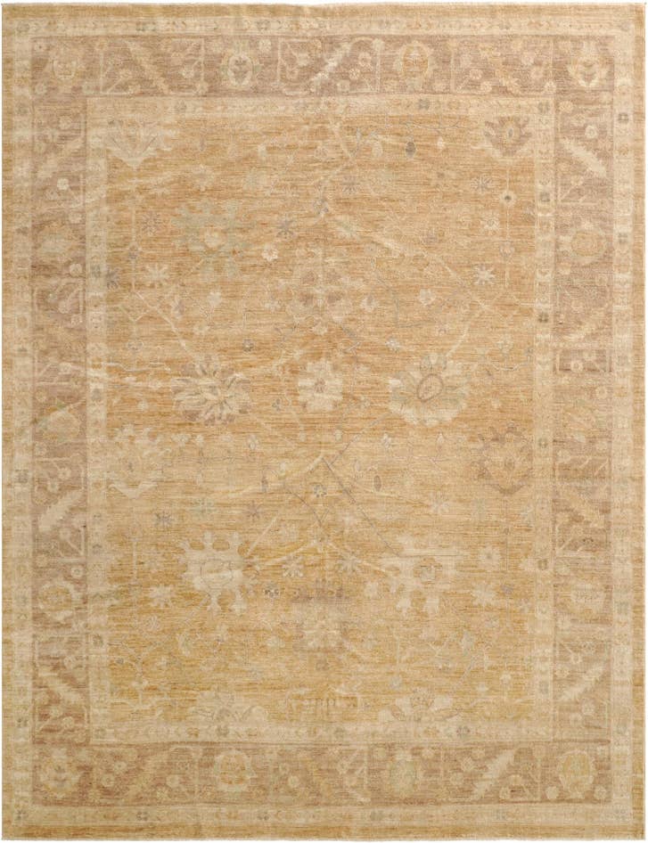 Detail image of 8' 11 x 11' 9 Hand Knotted Oushak Wool Rug
