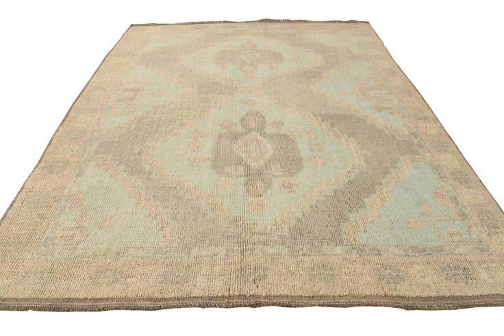 Detail image of 8' 7 x 10' 5 Hand Knotted Oushak Wool Rug