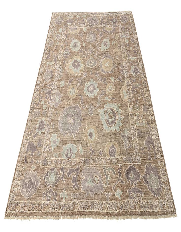 Detail image of 9' 1 x 12' 4  Hand Knotted Oushak Wool Rug