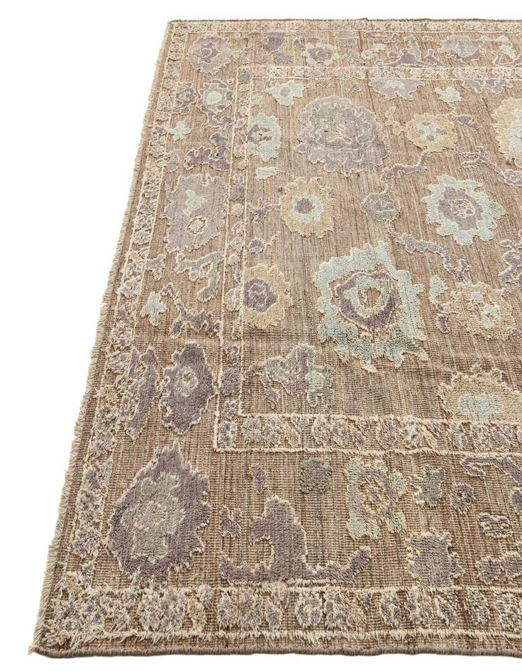 Detail image of 9' 1 x 12' 4  Hand Knotted Oushak Wool Rug