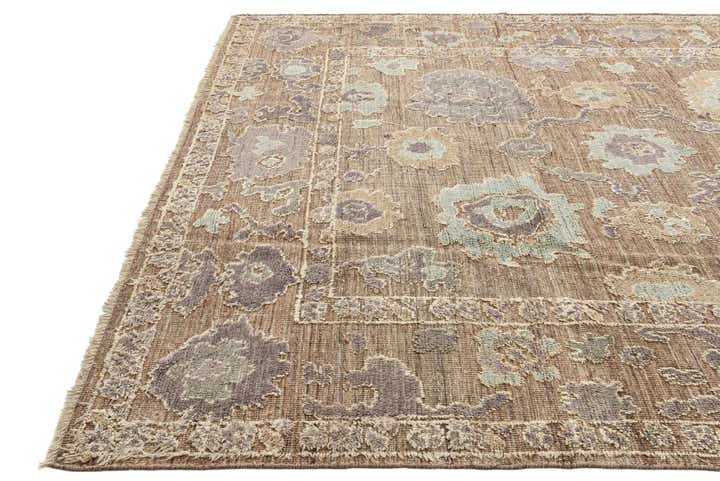 9' 1 x 12' 4 Hand Knotted Oushak Wool Rug