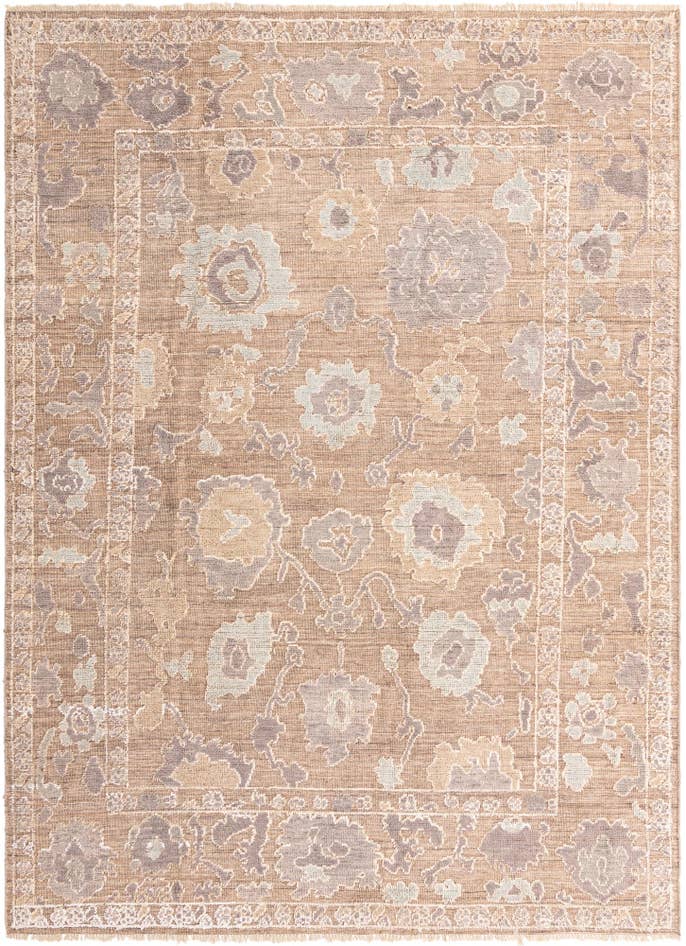 Detail image of 9' 1 x 12' 4 Hand Knotted Oushak Wool Rug