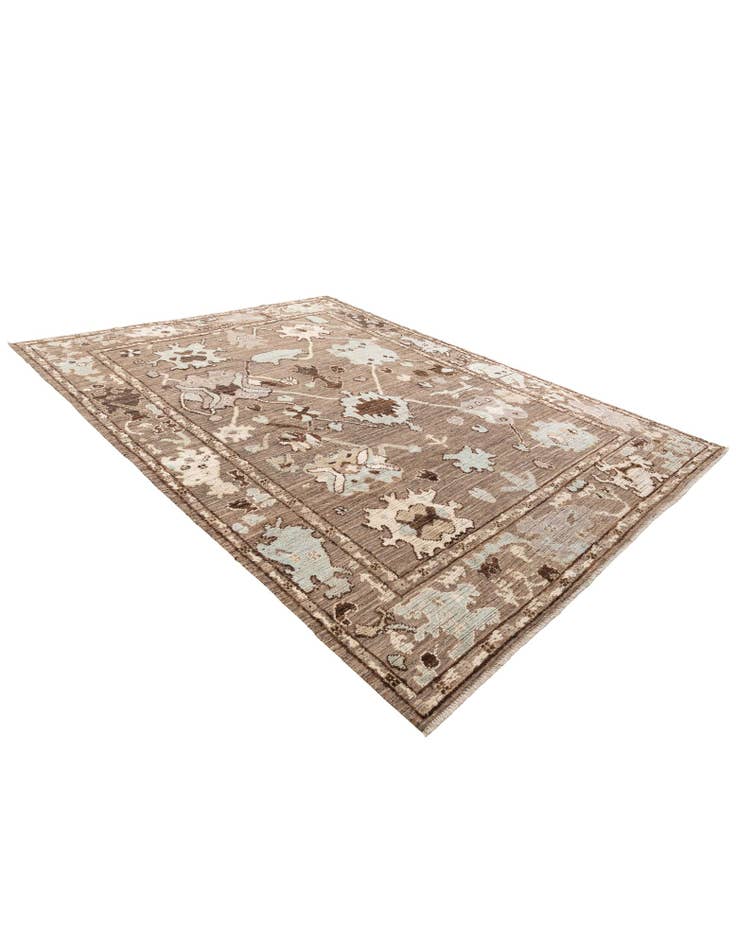 Detail image of 8' 10 x 11' 10 Hand Knotted Oushak Wool Rug