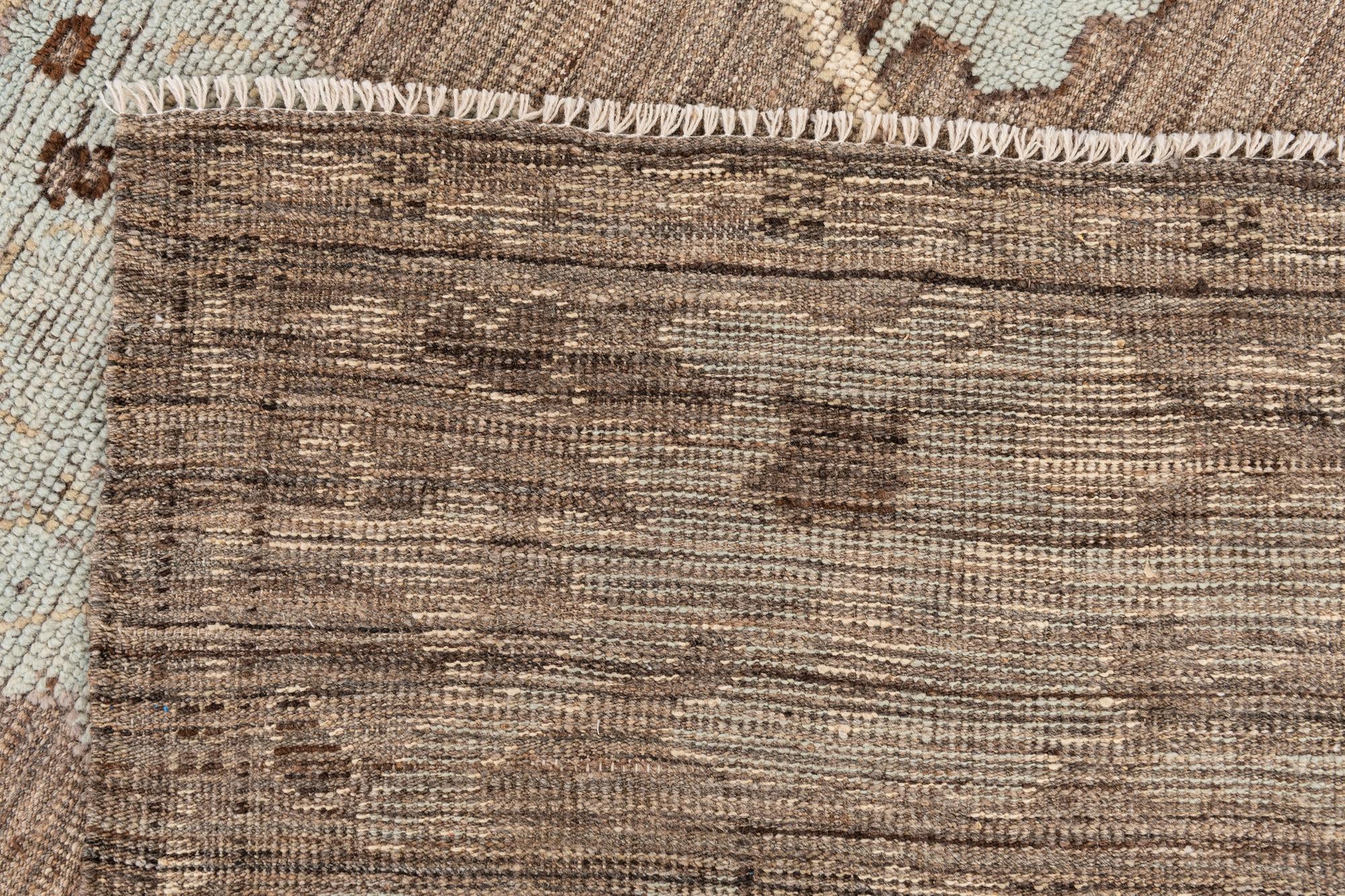 8' 10 x 11' 10 Hand Knotted Oushak Wool Rug