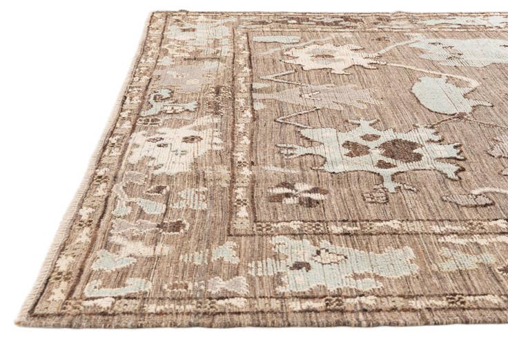 Detail image of 8' 10 x 11' 10 Hand Knotted Oushak Wool Rug