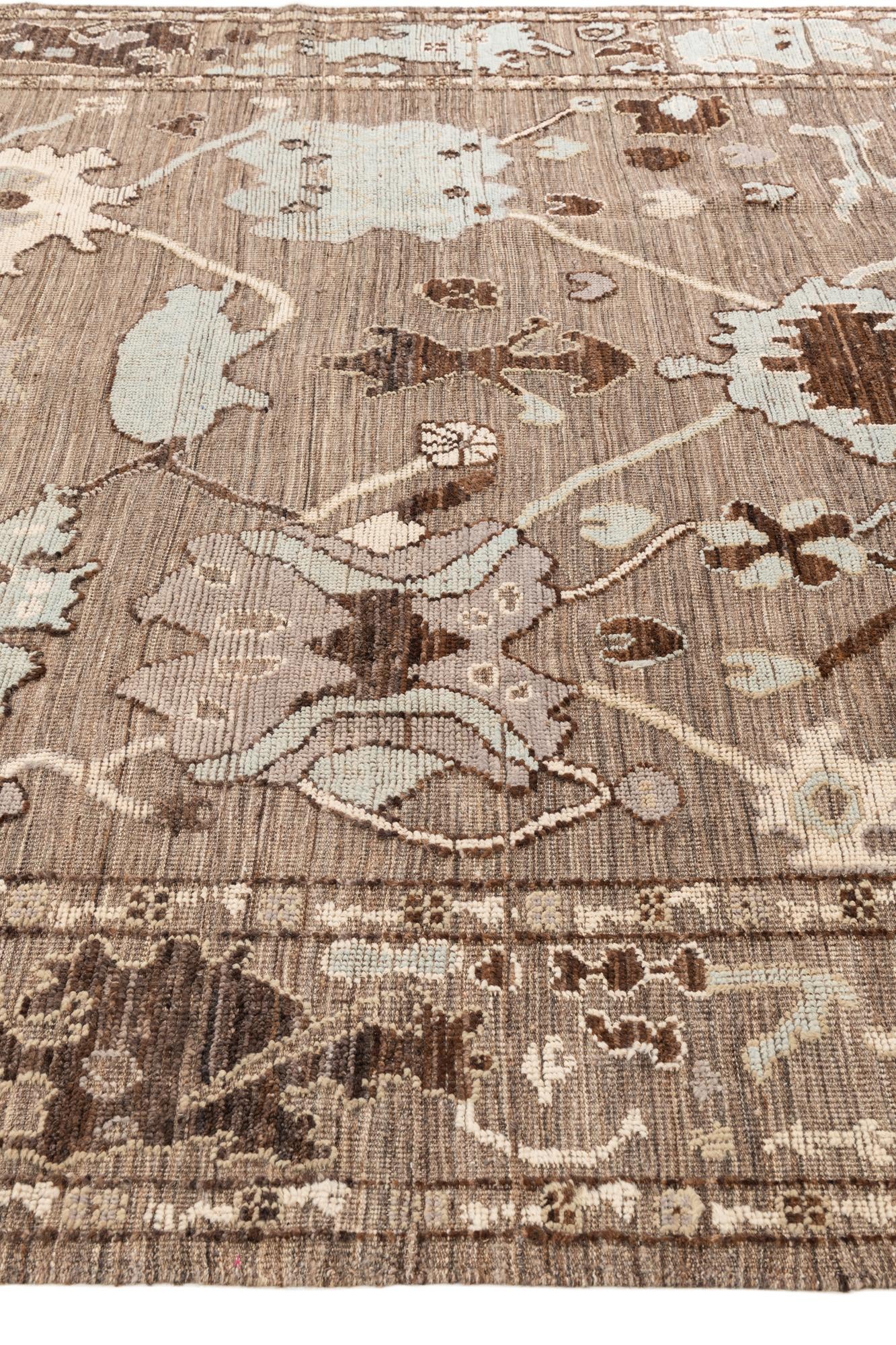 8' 10 x 11' 10 Hand Knotted Oushak Wool Rug