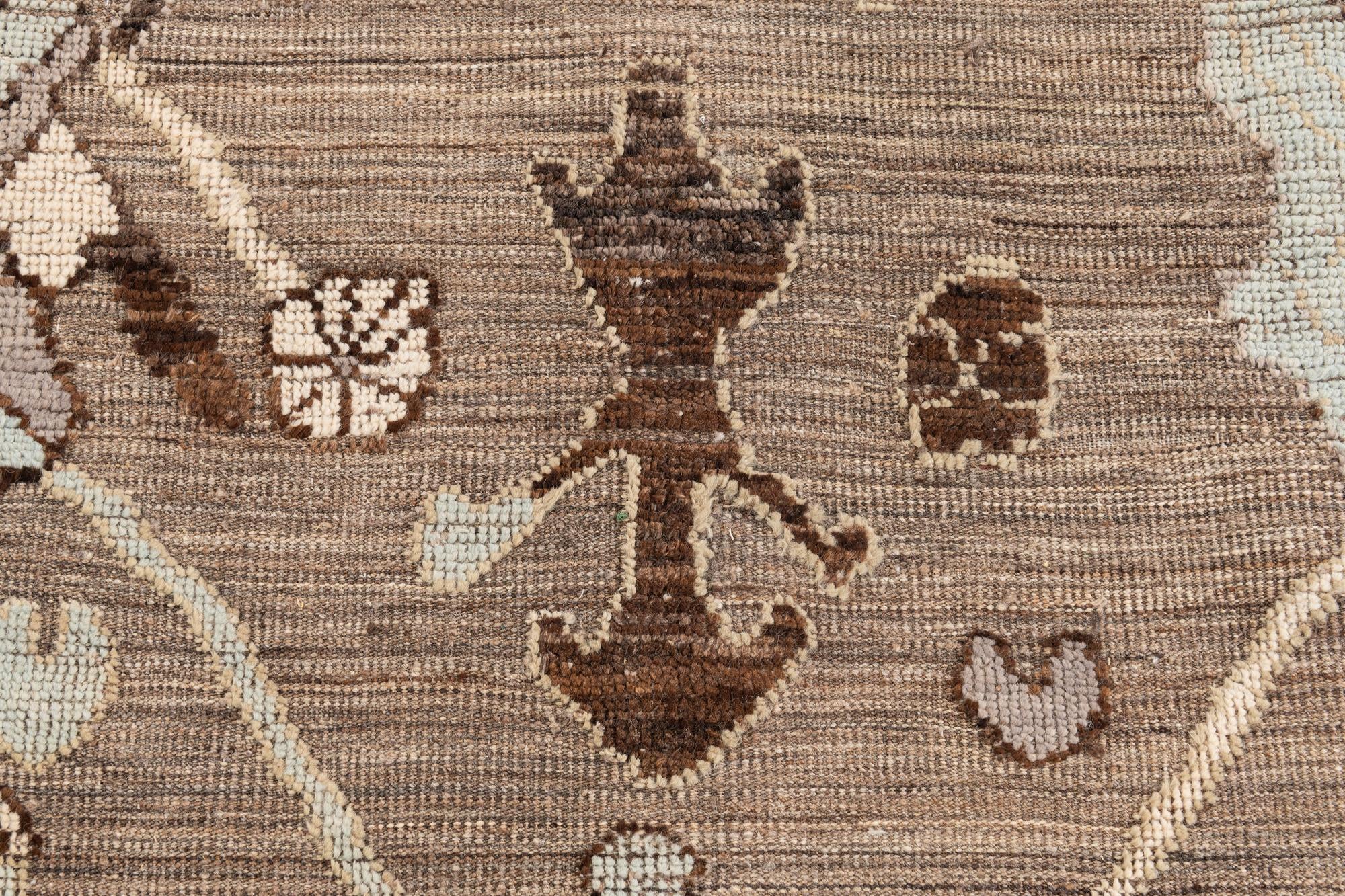 8' 10 x 11' 10 Hand Knotted Oushak Wool Rug