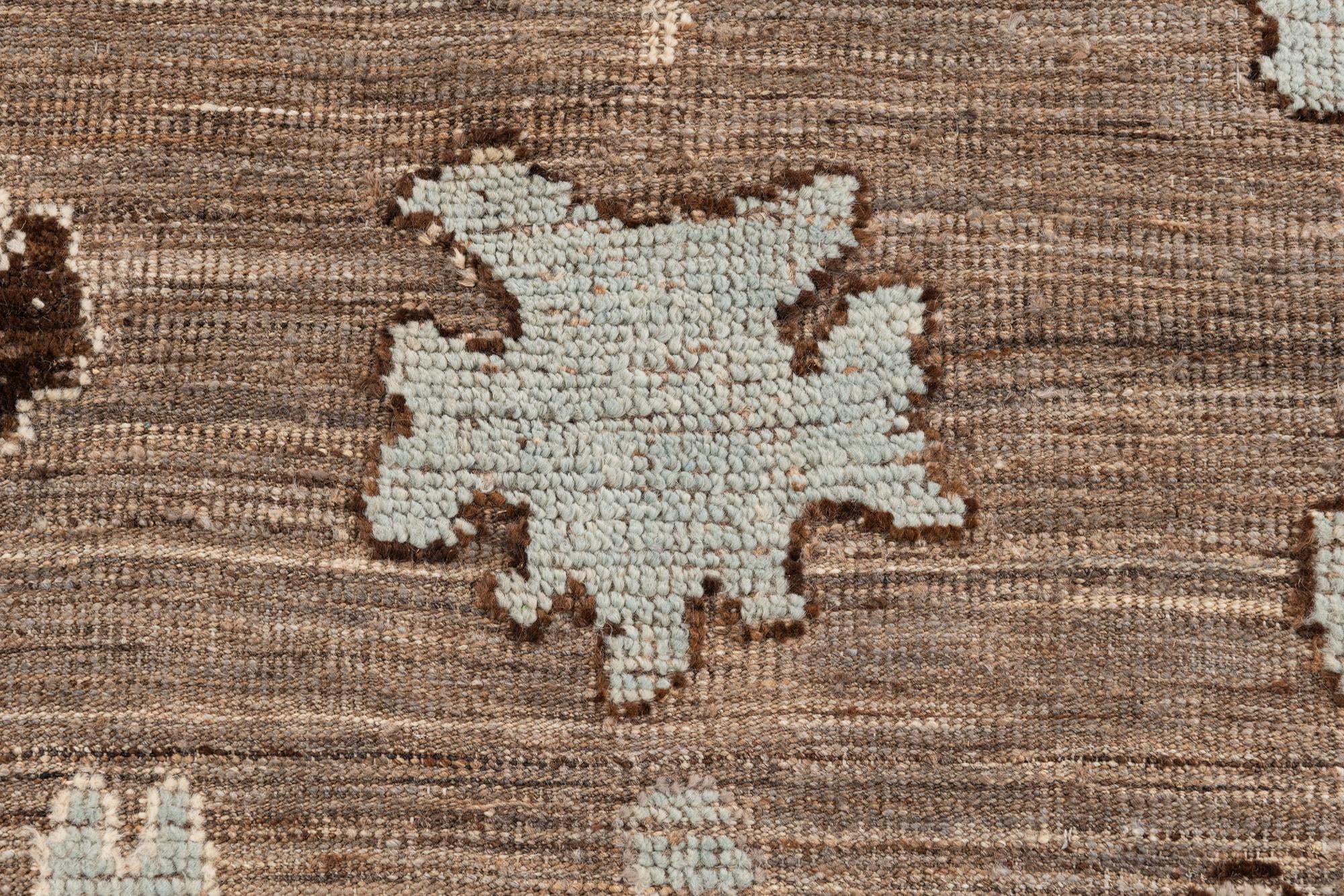 8' 10 x 11' 10 Hand Knotted Oushak Wool Rug