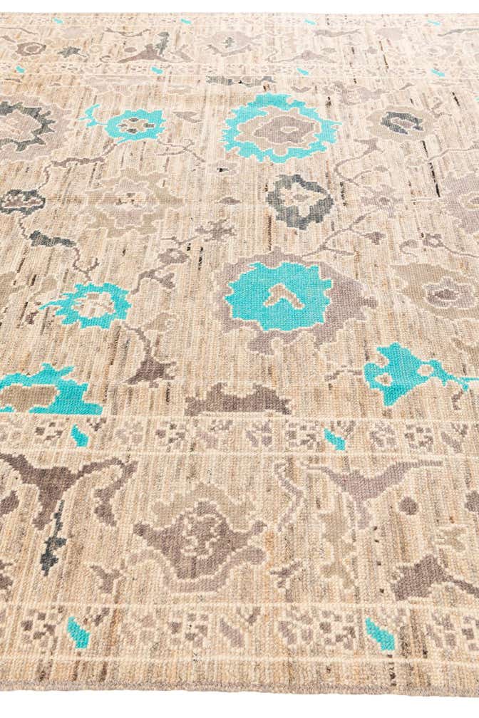 8' 6 x 10' 6 Hand Knotted Oushak Wool Rug
