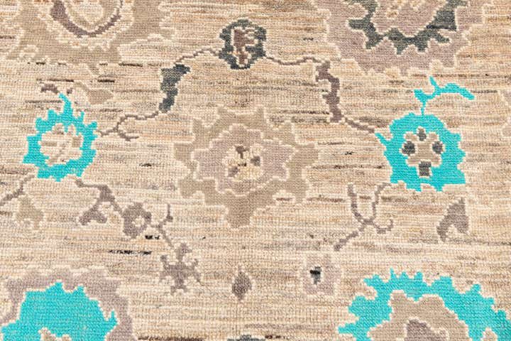 8' 6 x 10' 6 Hand Knotted Oushak Wool Rug