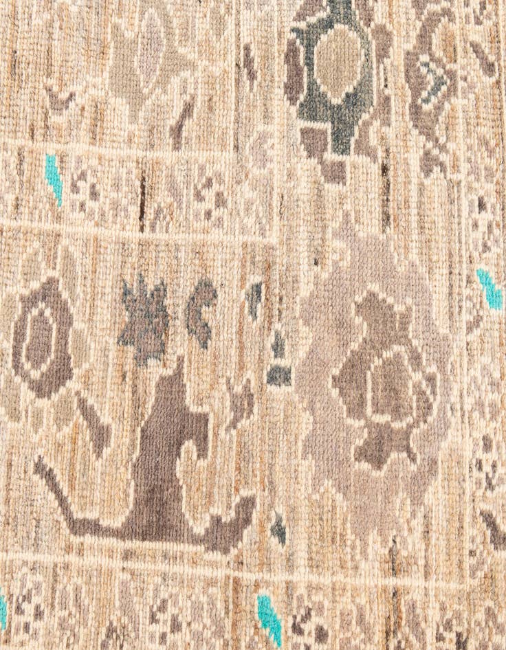 Detail image of 8' 6 x 10' 6  Hand Knotted Oushak Wool Rug