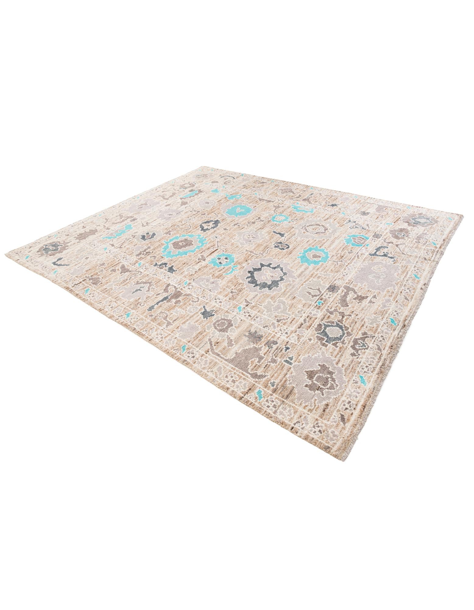 8' 9 x 10' 5 Hand Knotted Oushak Wool Rug