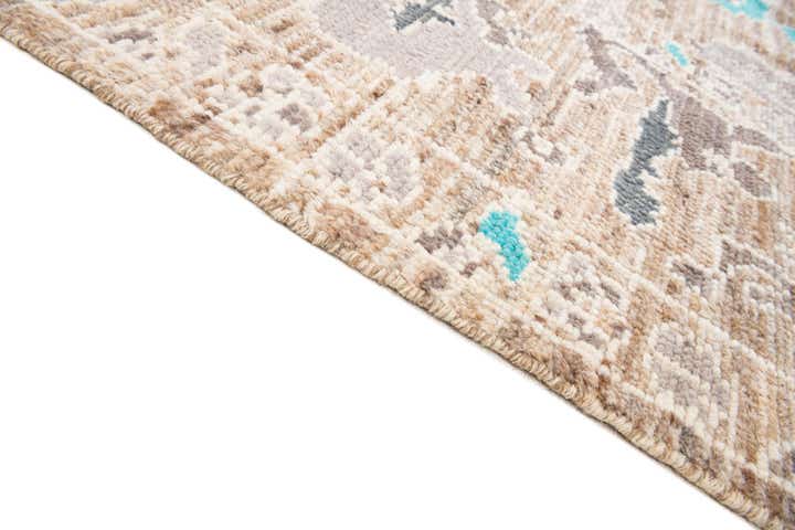 8' 9 x 10' 5 Hand Knotted Oushak Wool Rug