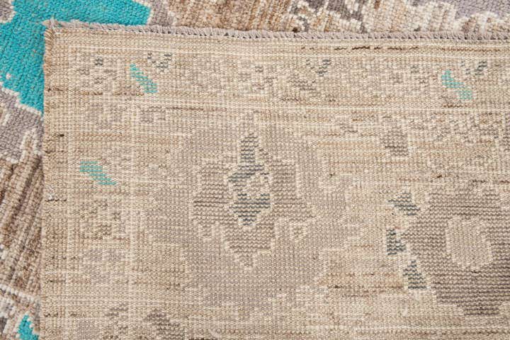 8' 9 x 10' 5 Hand Knotted Oushak Wool Rug