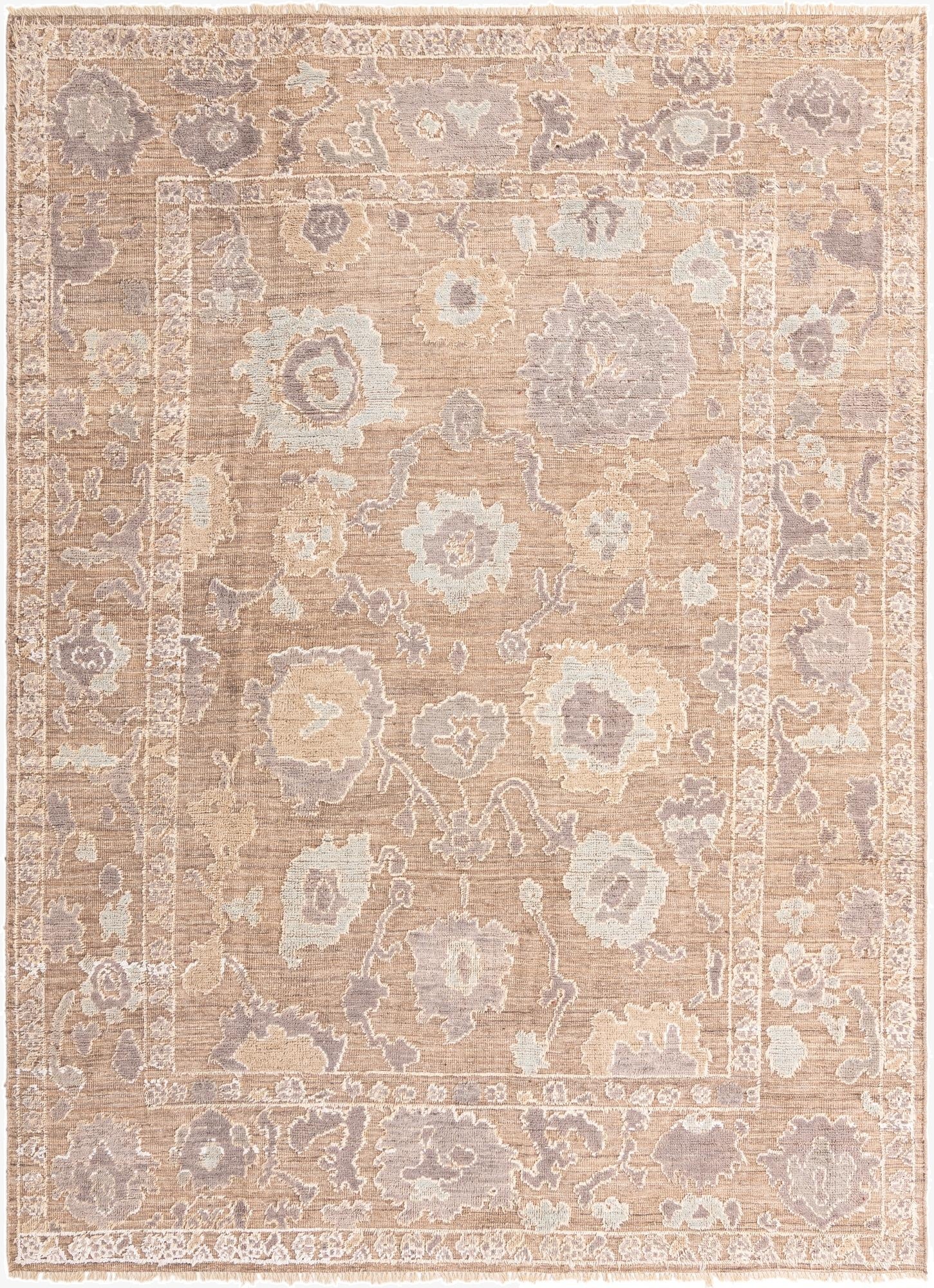 9' 1 x 12' 4  Hand Knotted Oushak Wool Rug