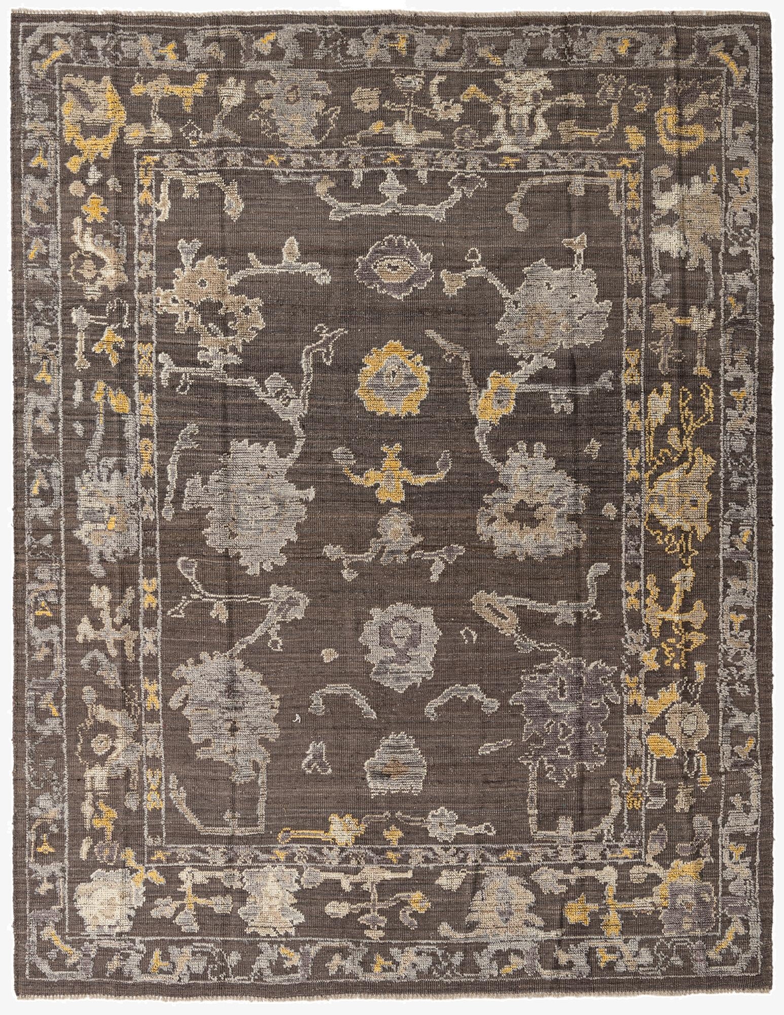 8' 1 x 10' 4  Hand Knotted Oushak Wool Rug