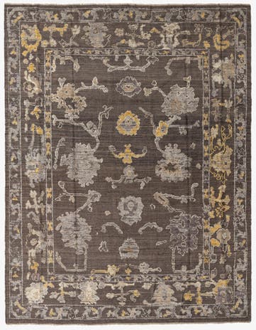 8' 1 x 10' 4 Hand Knotted Oushak Wool Rug