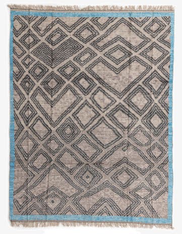 8' x 10' 6 Hand Knotted Oushak Wool Rug