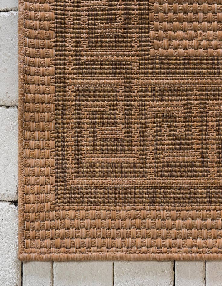 Detail image of 3' 3 x 5'  Washable Border Indoor / Outdoor Rug