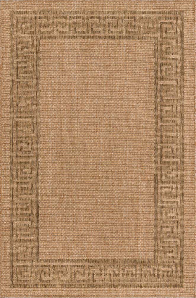 5' 3 x 8' Easy-Clean Border Indoor / Outdoor Rug