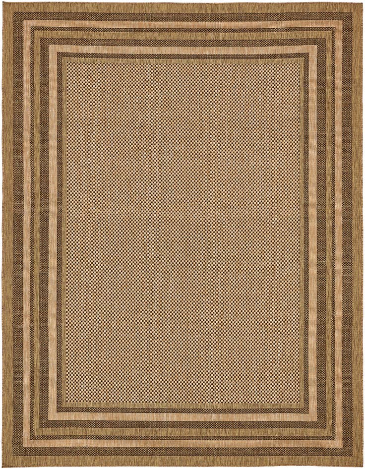 Detail image of 9' x 12' Easy-Clean Border Indoor / Outdoor Rug