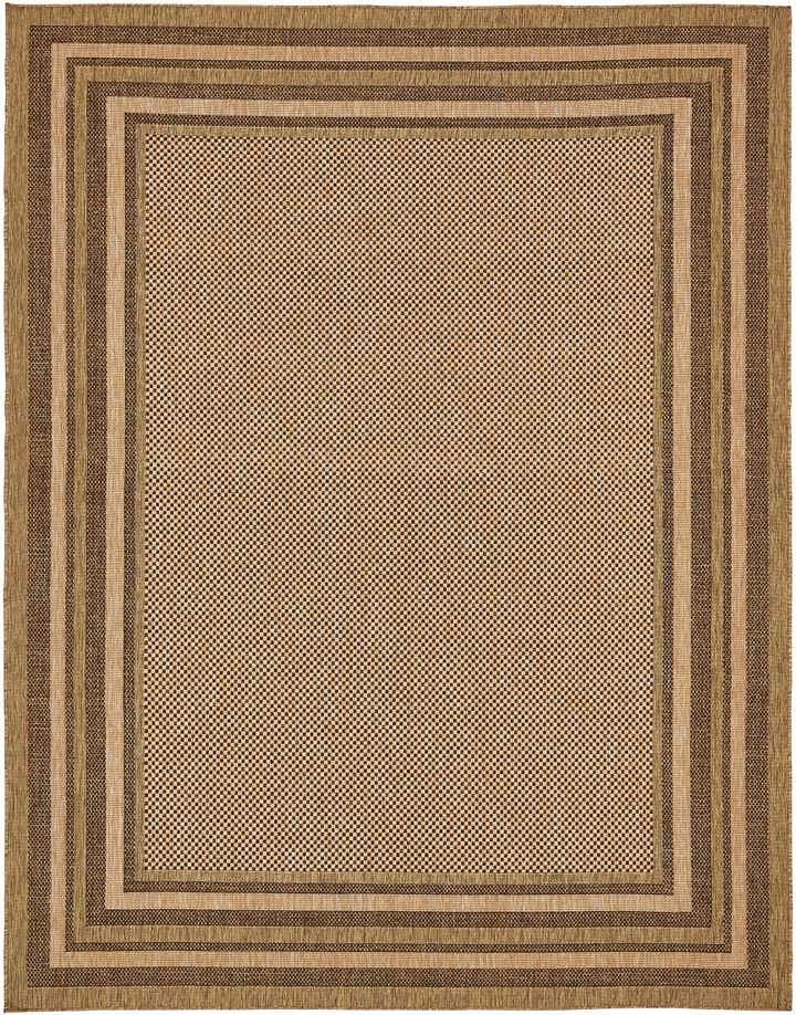 9' x 12' Easy-Clean Border Indoor / Outdoor Rug