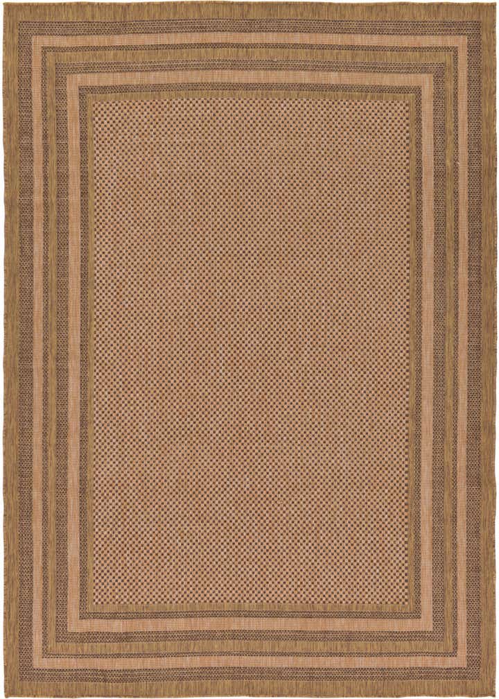 7' x 10' Easy-Clean Border Indoor / Outdoor Rug