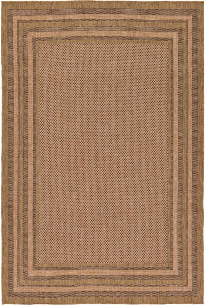 7' x 10' Easy-Clean Border Indoor / Outdoor Rug