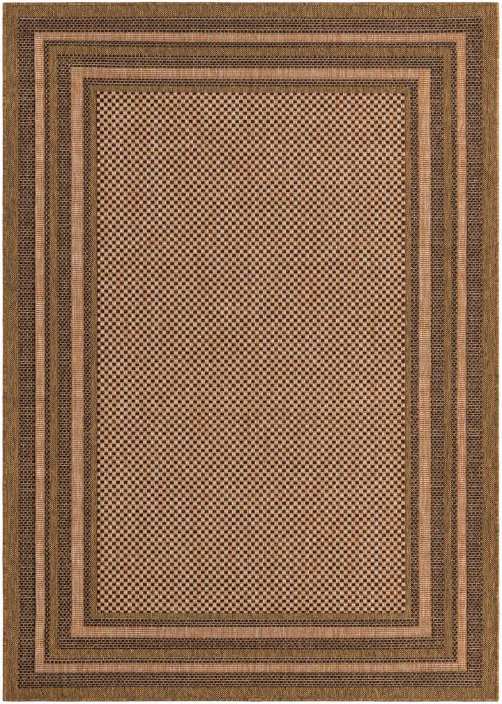 5' 3 x 8' Easy-Clean Border Indoor / Outdoor Rug