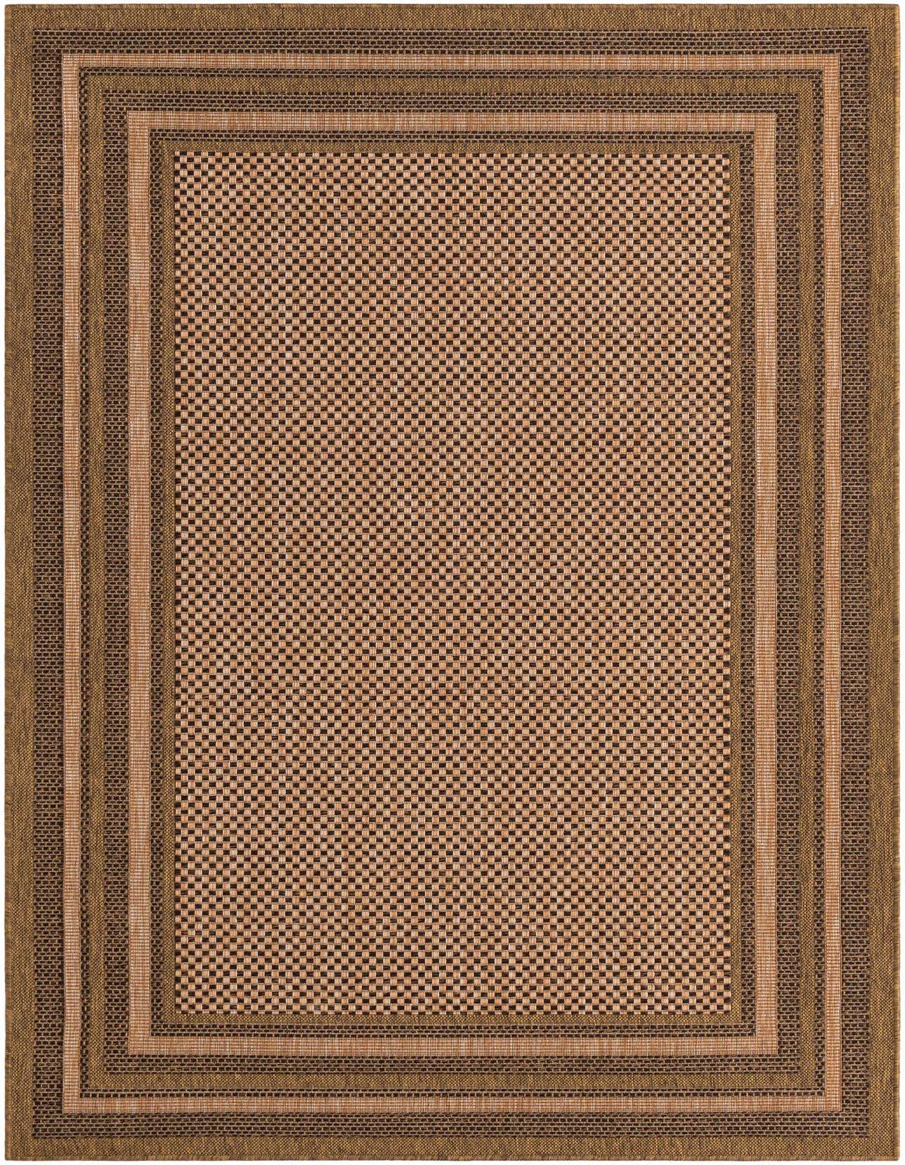 5' 3 x 8' Easy-Clean Border Indoor / Outdoor Rug