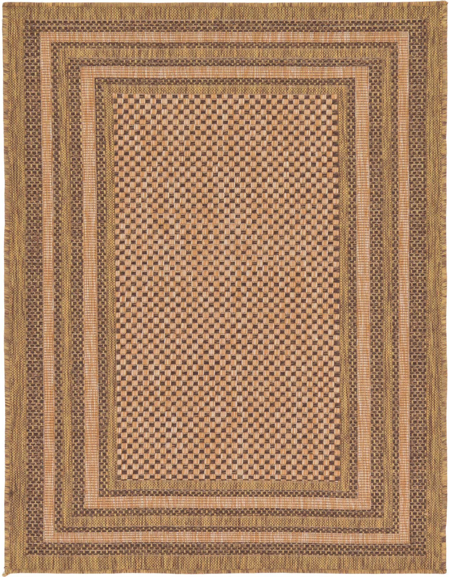 3' 3 x 5' Easy-Clean Border Indoor / Outdoor Rug
