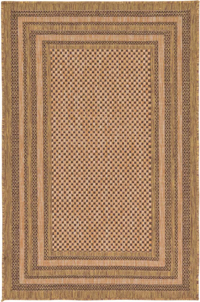 3' 3 x 5' Easy-Clean Border Indoor / Outdoor Rug