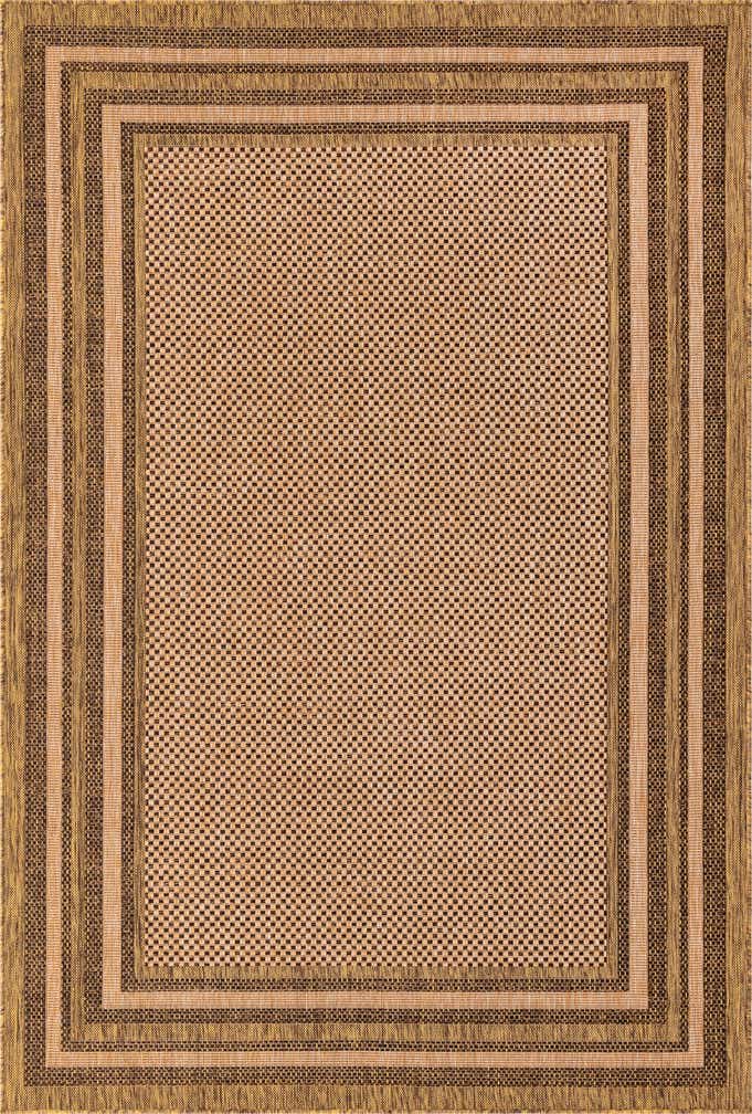 6' x 9' Easy-Clean Border Indoor / Outdoor Rug