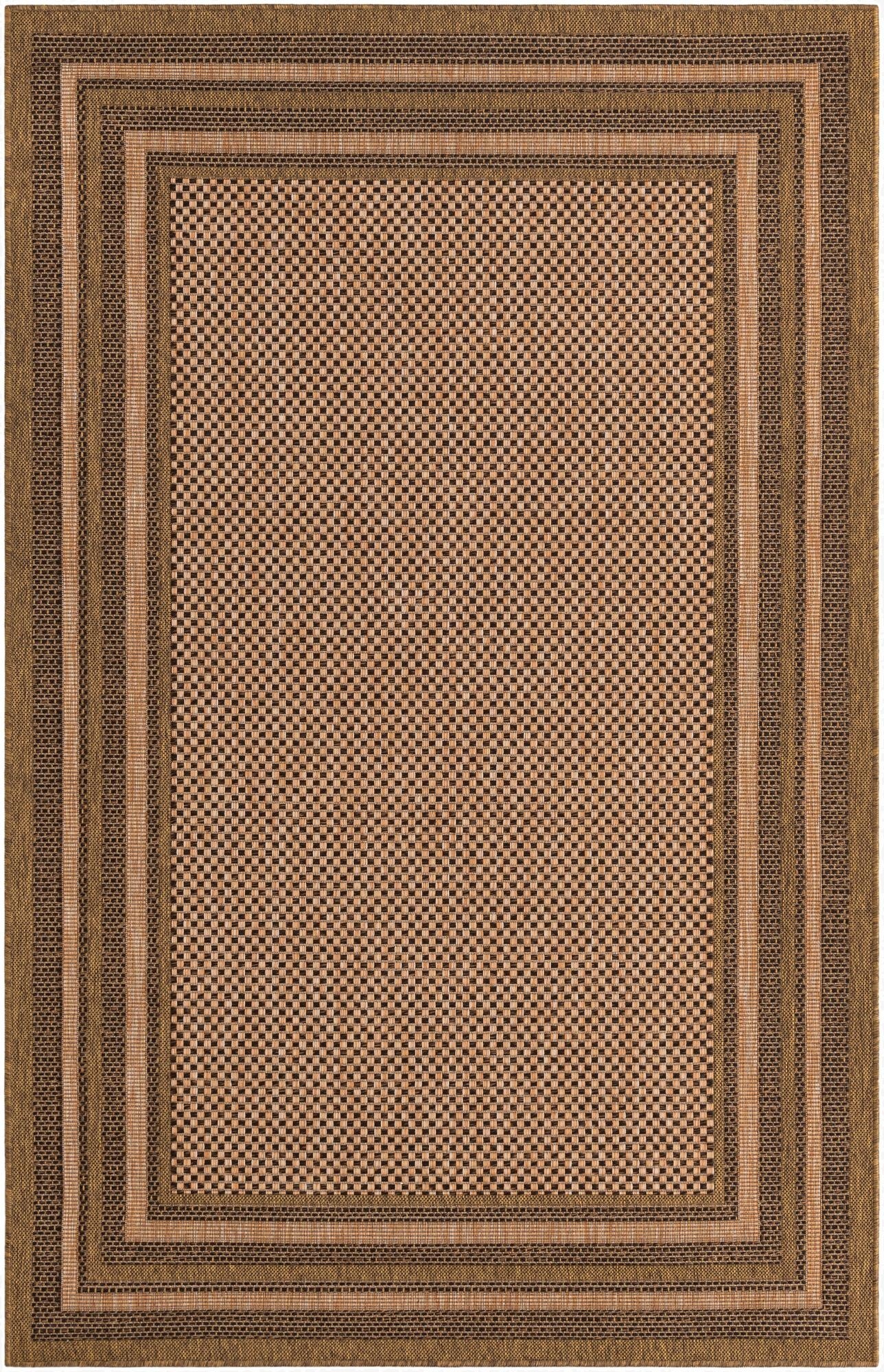 Primary image 5' 3 x 8'  Washable Border Indoor / Outdoor Rug