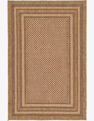 3' 3 x 5' Easy-Clean Border Indoor / Outdoor Rug